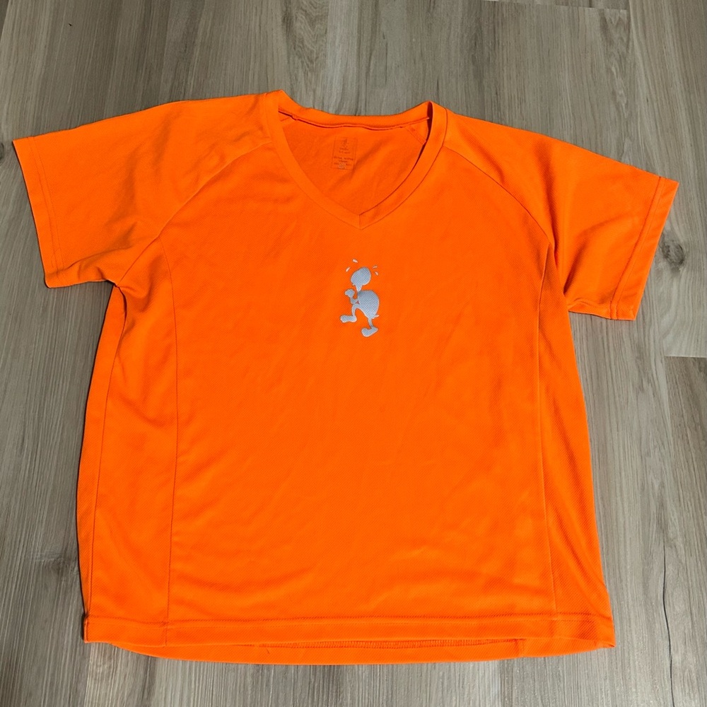 Fluorescent Orange Women's Short Sleeve Running Tee